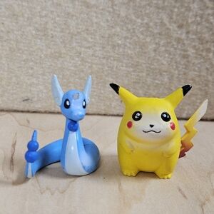 Pokemon Pikachu Pencil Topper & Dragonair Tomy Figure Lot 1.5"